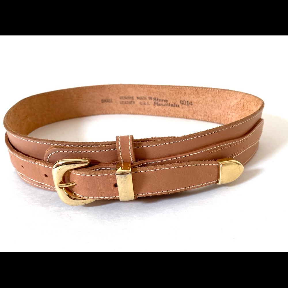 Light Tan Genuine Leather Ladies Belt